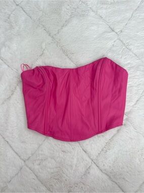 Showpo Bright Pink Strapless Bustier Top